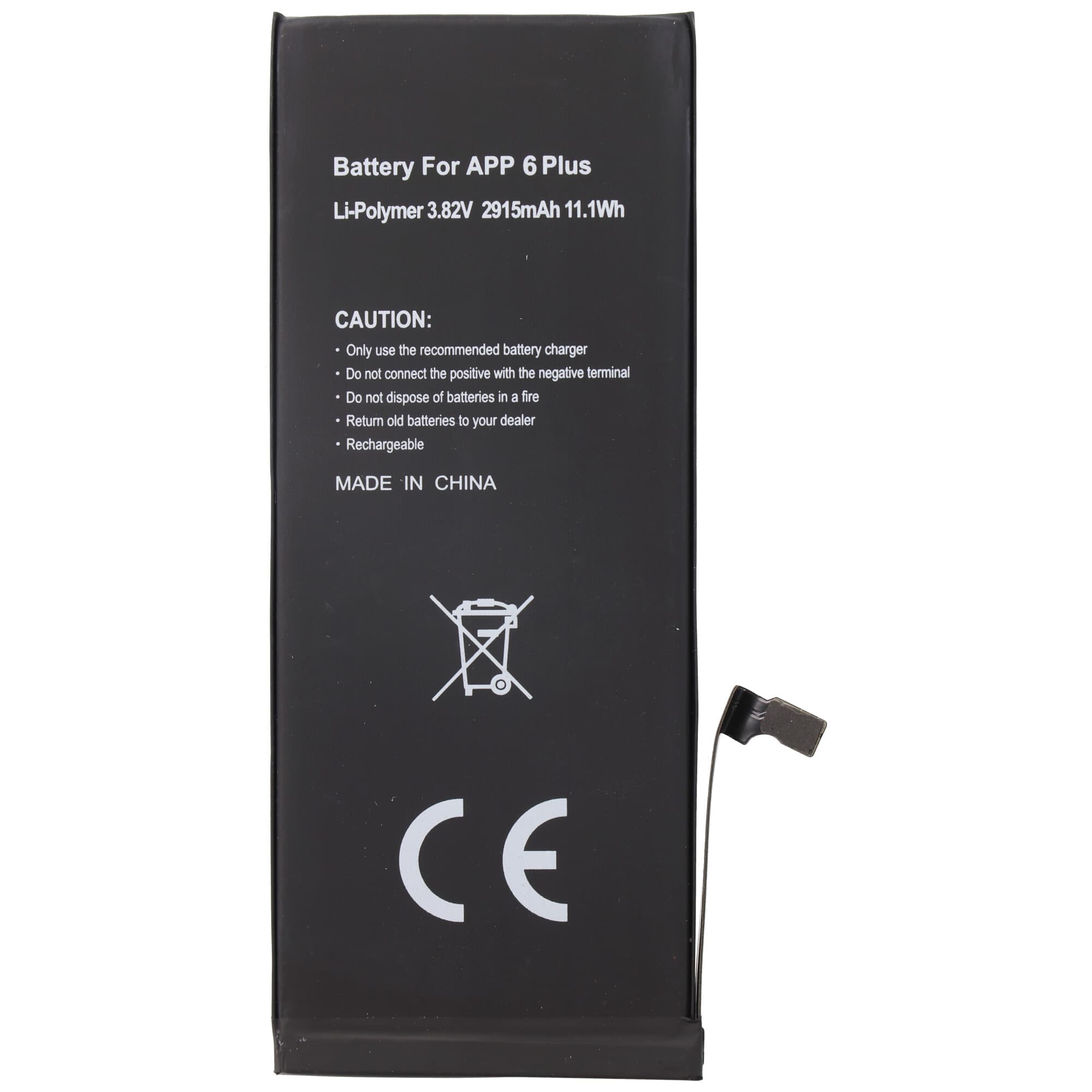Batterie AccuCell adaptée à la batterie Apple iPhone 6 Plus pour une installation automatique sans outils