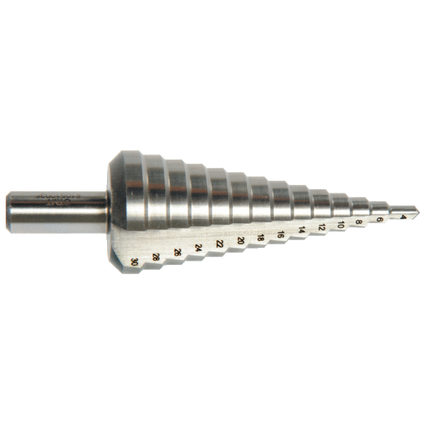 Foret étagé électricien 6 à 37 mm, HSS, pour métal